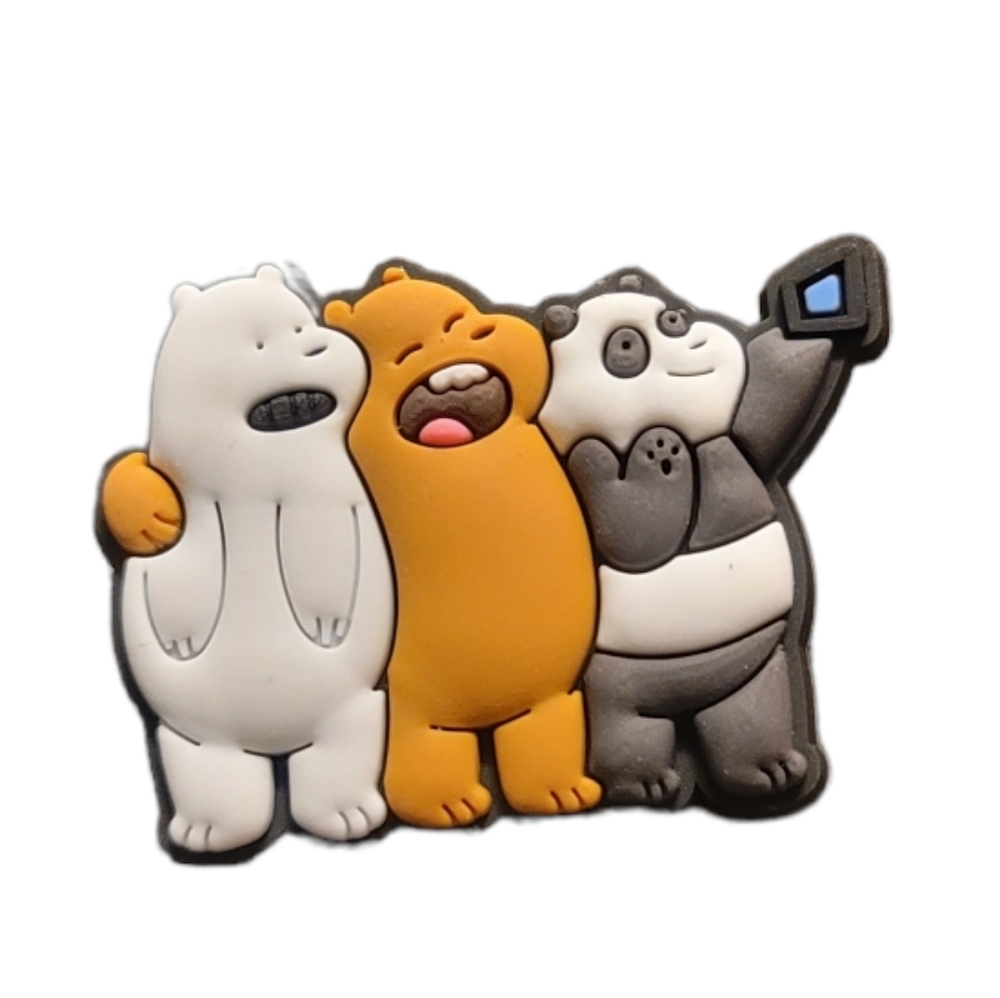 NEW We Bare Bears Anime Cartoon Croc Charm